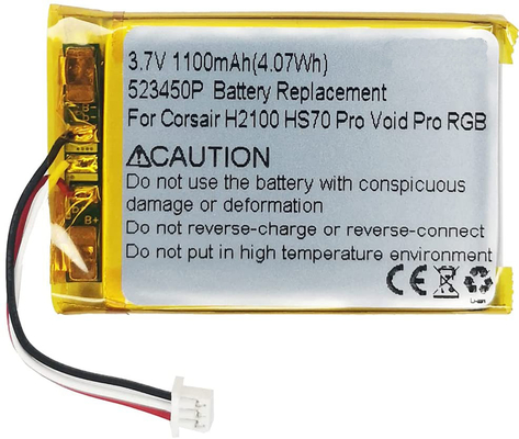 3,7V 1100mah Corsair Void Pro / Corsair Void Battery Replacement 523450P