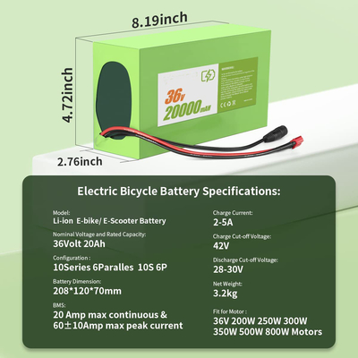 48V 8Ah E Bike / 36V Lithium Ion Battery Pack 15A για οικιακές συσκευές