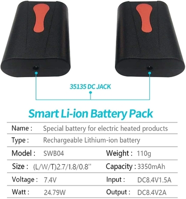 7,4V 3350mAH Μπαταρία λιθίου 3C NCM θερμαντική επιφάνεια με μπαταρία