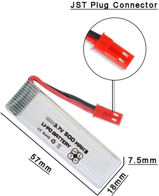 U817A Λιθίου Πολυμερής Μπαταρία 500mah 3,7v Lipo Επαναφορτιζόμενη Μπαταρία RC