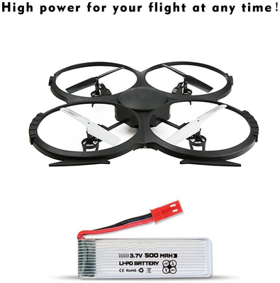 U817A Λιθίου Πολυμερής Μπαταρία 500mah 3,7v Lipo Επαναφορτιζόμενη Μπαταρία RC