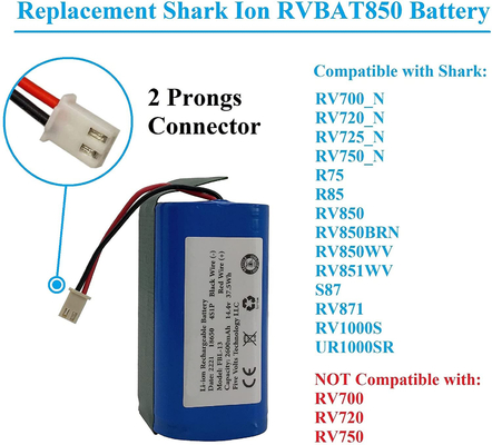 Προσαρμοσμένη μπαταρία 2600mah 14,8V 14,4V ιόντων λιθίου Επαναφορτιζόμενη OEM