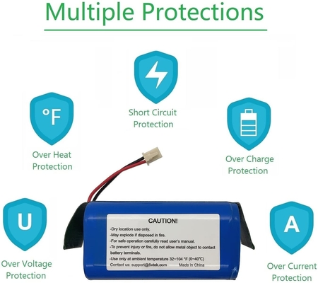 Προσαρμοσμένη μπαταρία 2600mah 14,8V 14,4V ιόντων λιθίου Επαναφορτιζόμενη OEM