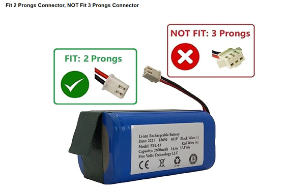 Προσαρμοσμένη μπαταρία 2600mah 14,8V 14,4V ιόντων λιθίου Επαναφορτιζόμενη OEM