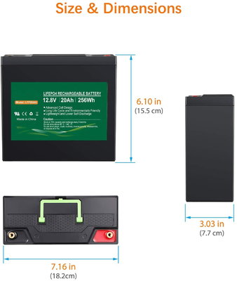 Επαναφορτιζόμενη μπαταρία λιθίου NCM 1,2kg 12,8v 12v 20ah